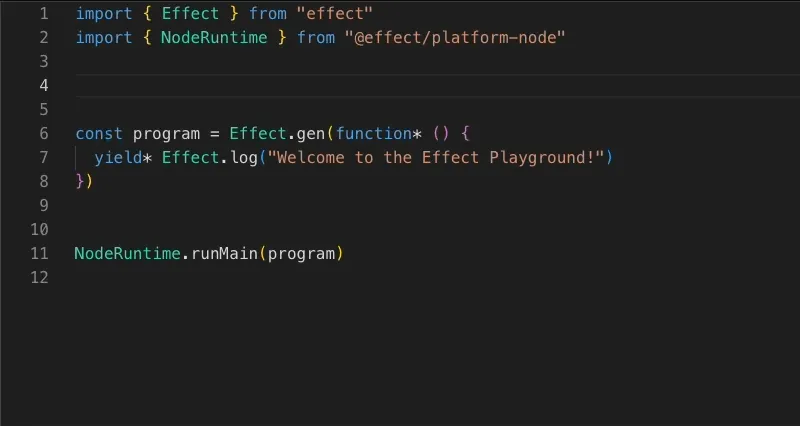 Animated GIF demonstrating the Effect Playground’s auto-import feature