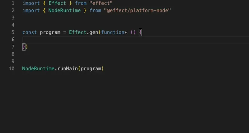 Animated GIF demonstrating the Effect Playground's intellisense